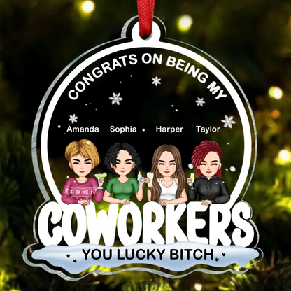 Congrats On Being My Bestie Christmas - Personalized Custom Shaped Acrylic Ornament