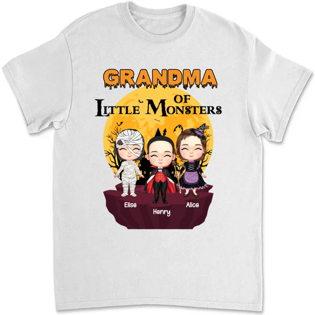 Grandma - Grandma Of Little Monsters - Personalized Unisex T-shirt