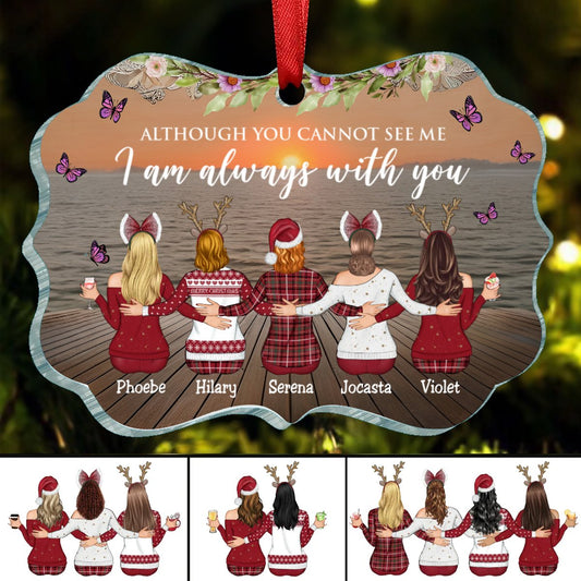 Family - Although You Cannot See Me I Am Always With You - Personalized Acrylic Ornament (HN) - Makezbright Gifts