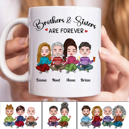 Family - Brothers & Sisters Are Forever - Personalized Mug (SA) - Makezbright Gifts