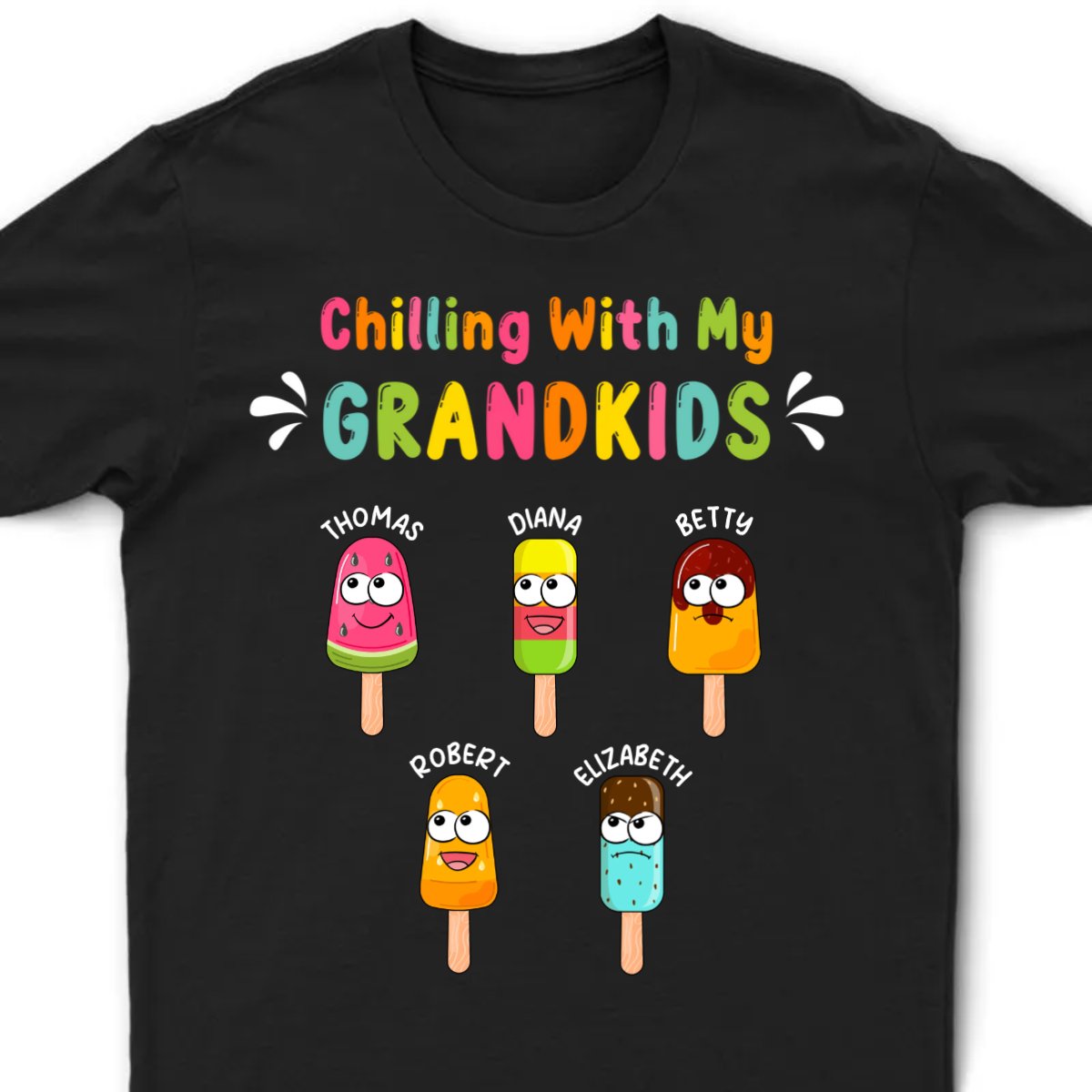 Family - Chilling With My Grandkids - Personalized Unisex T - shirt, Hoodie, Sweatshirt - Makezbright Gifts