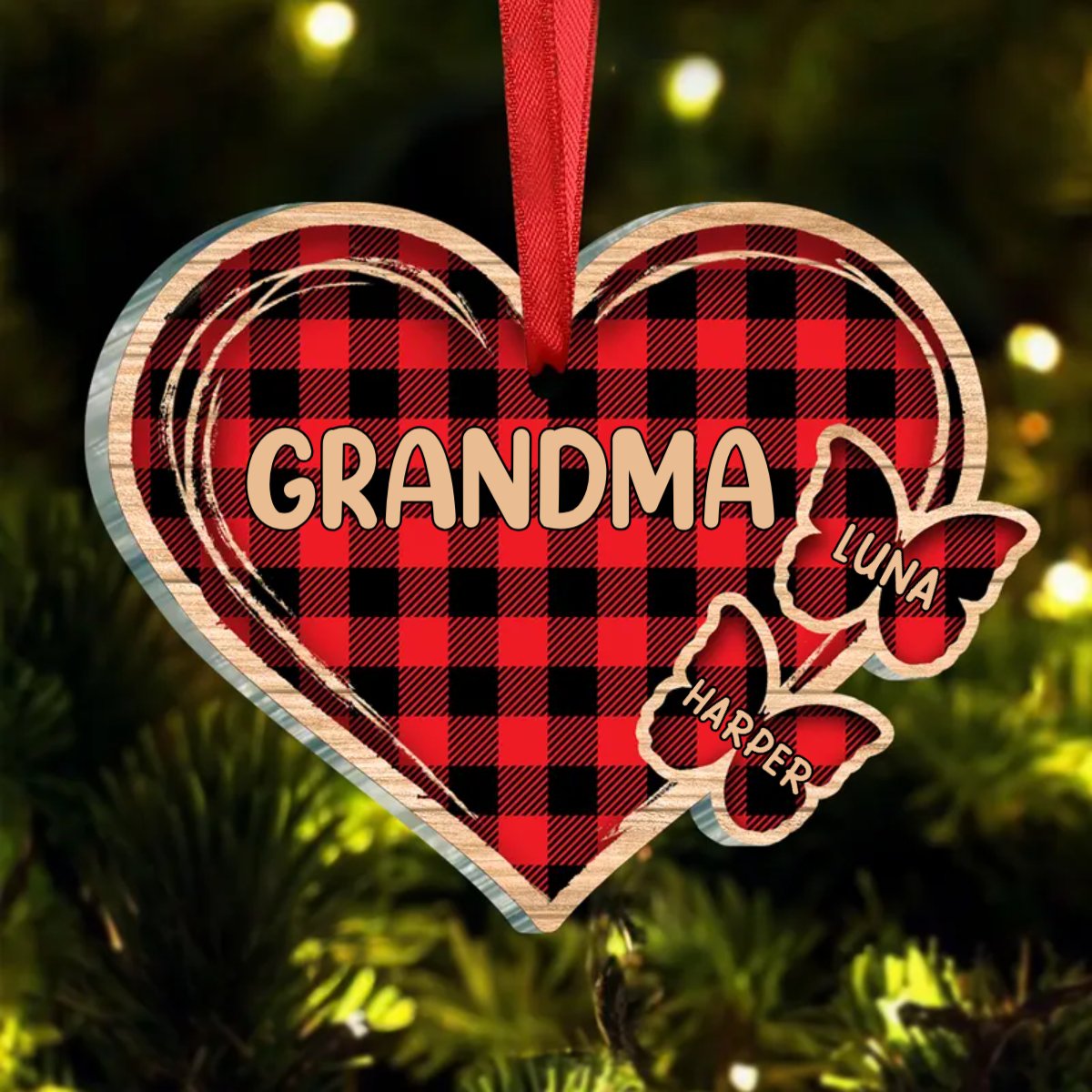 Family - Christmas Mom Grandma - Personalized Ornament - Makezbright Gifts