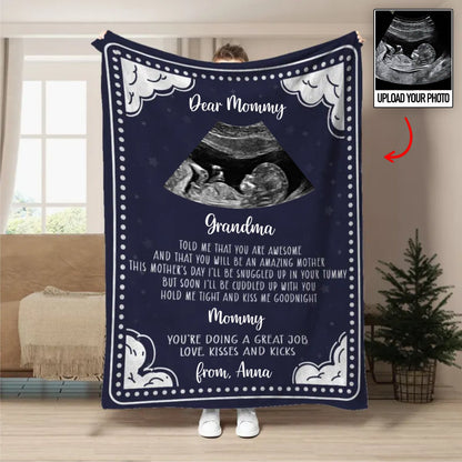 Family - Custom Photo Hold Me Close To You - Personalized Blanket - Makezbright Gifts