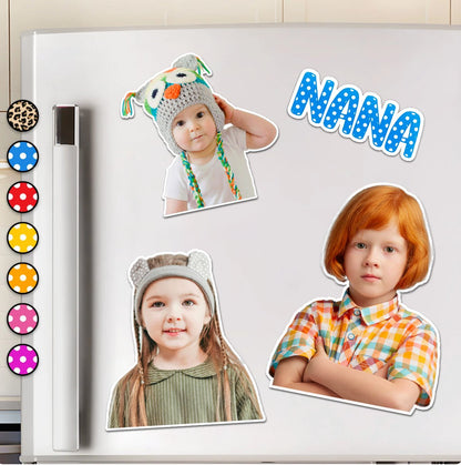 Family - Custom Photo Nana - Personalized Magnet (HJ) - Makezbright Gifts