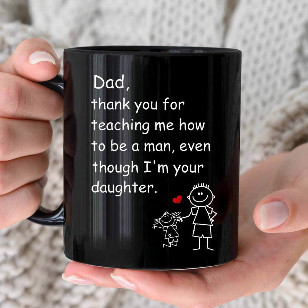 Family - Dad Thanks For Teaching Me How To .. - Personalized Mug - Makezbright Gifts