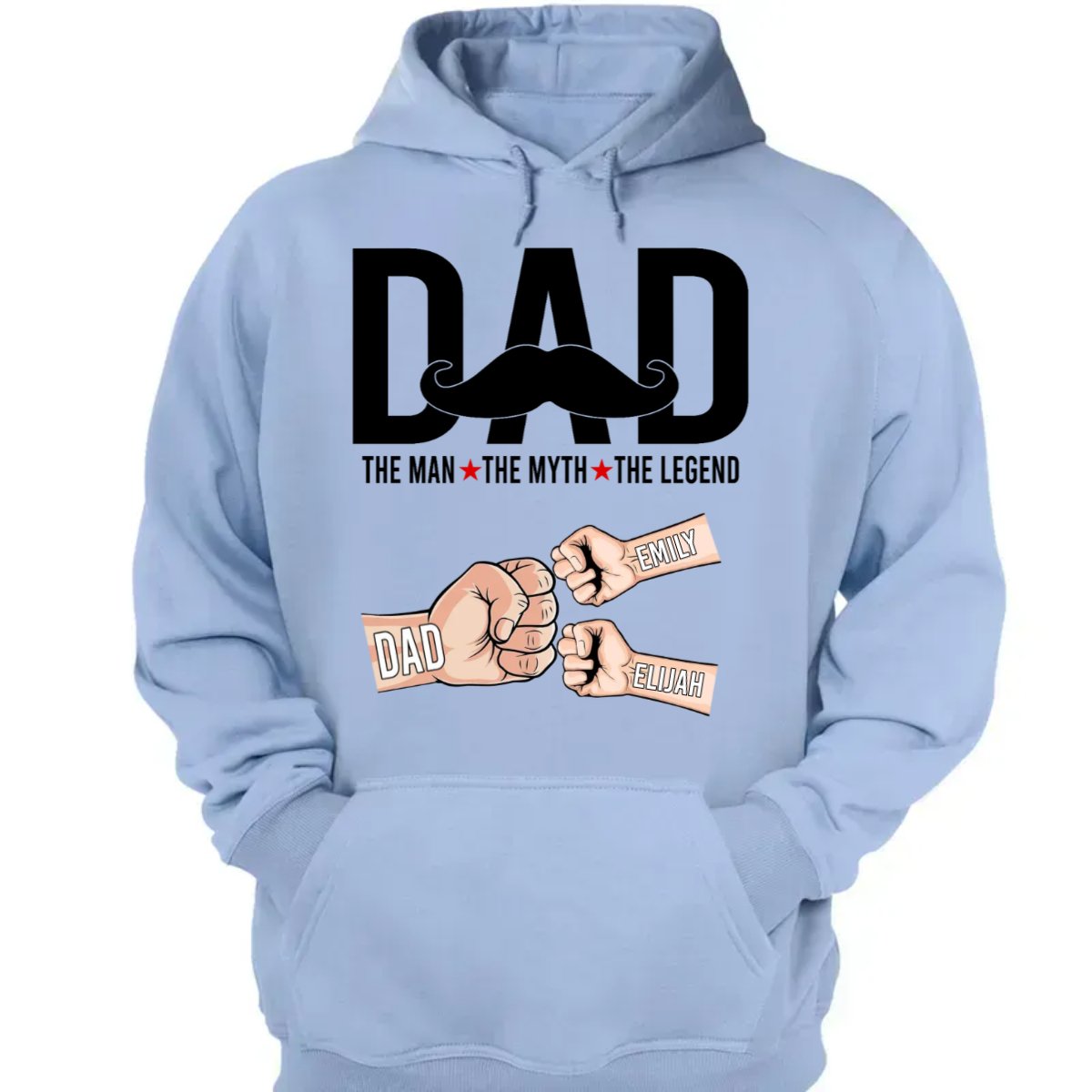 Family - Dad The Man The Myth The Legend - Personalized T - Shirt, Hoodie(NV) - Makezbright Gifts