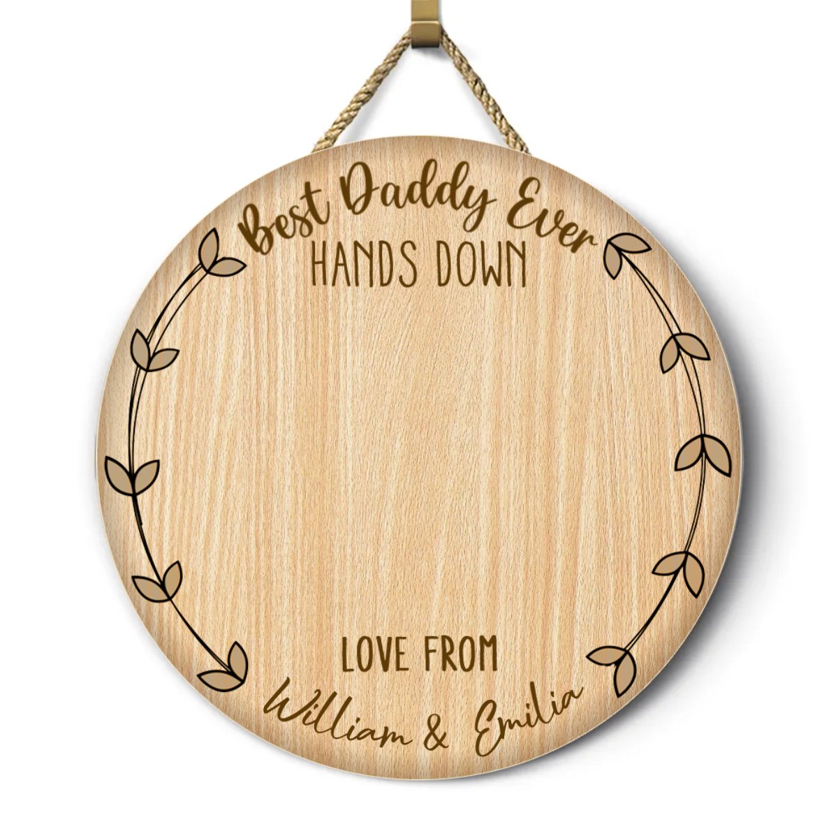 Family - DIY Handprint Keepsake Hands Down - Personalized Wood Sign - Makezbright Gifts