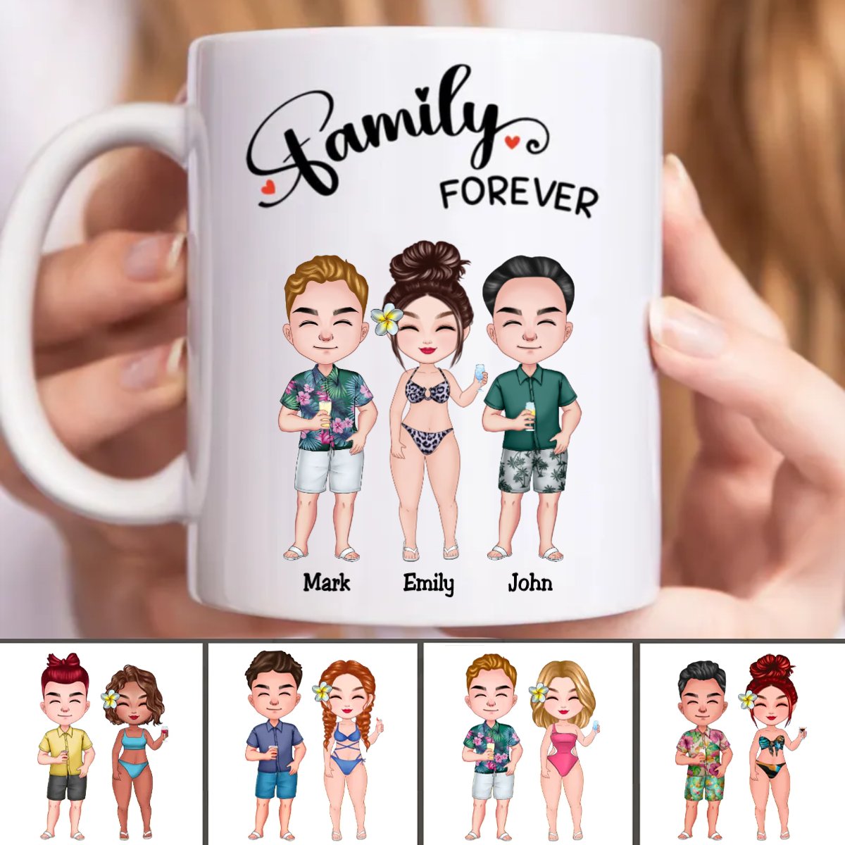 Family - Family Forever - Personalized Mug - Makezbright Gifts