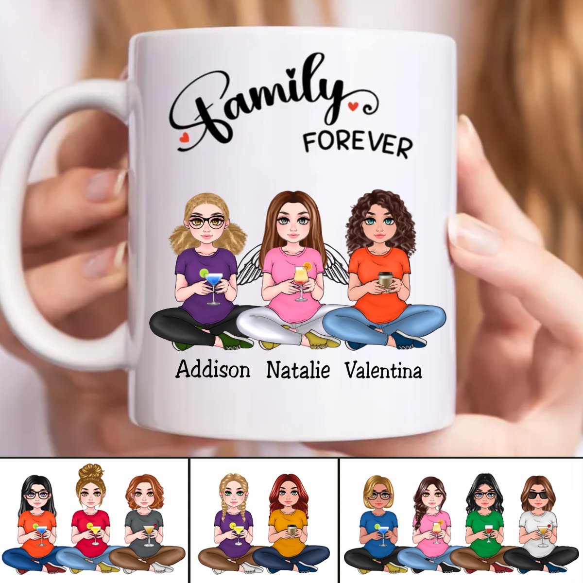 Family - Family Forever - Personalized Mug (NM) - Makezbright Gifts