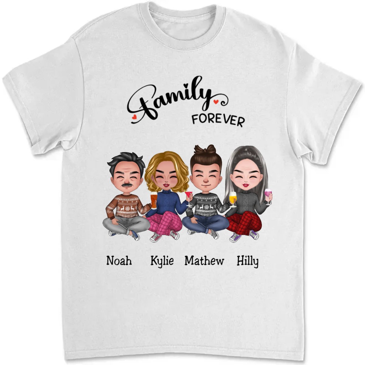 Family - Family Forever - Personalized T - Shirt (TB) - Makezbright Gifts