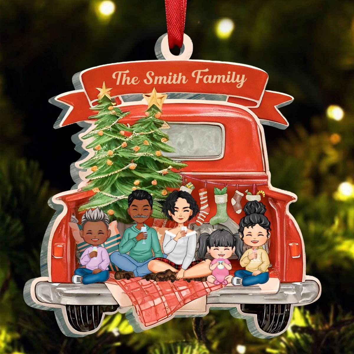 Family - Family Is Forever - Personalized Acrylic Ornament - Makezbright Gifts