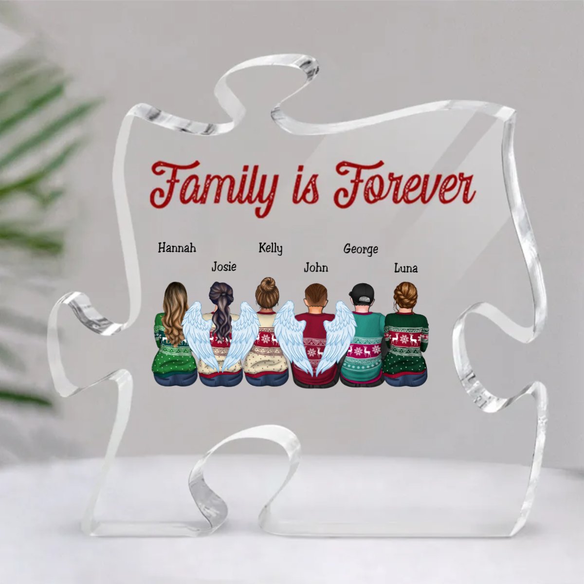 Family - Family Is Forever - Personalized Acrylic Plaque (QA) - Makezbright Gifts