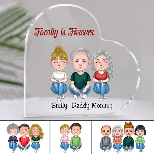 Family - Family Is Forever - Personalized Acrylic Plaque (Ver. 2) - Makezbright Gifts