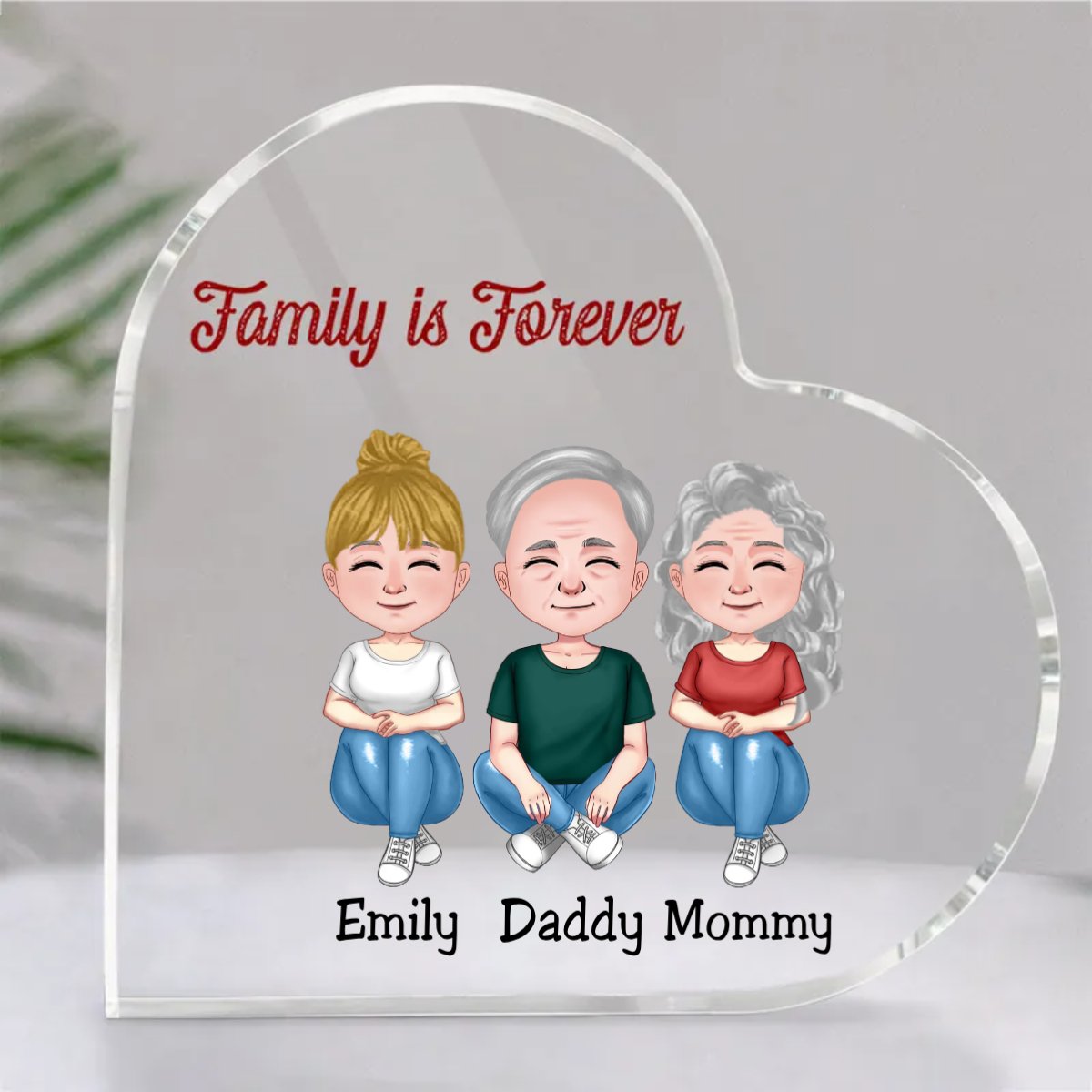 Family - Family Is Forever - Personalized Acrylic Plaque (Ver. 2) - Makezbright Gifts