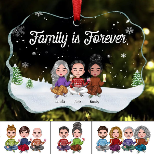 Family - Family Is Forever - Personalized Christmas Ornament (AA) - Makezbright Gifts