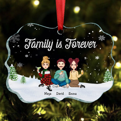 Family - Family Is Forever - Personalized Christmas Ornament (SA) - Makezbright Gifts