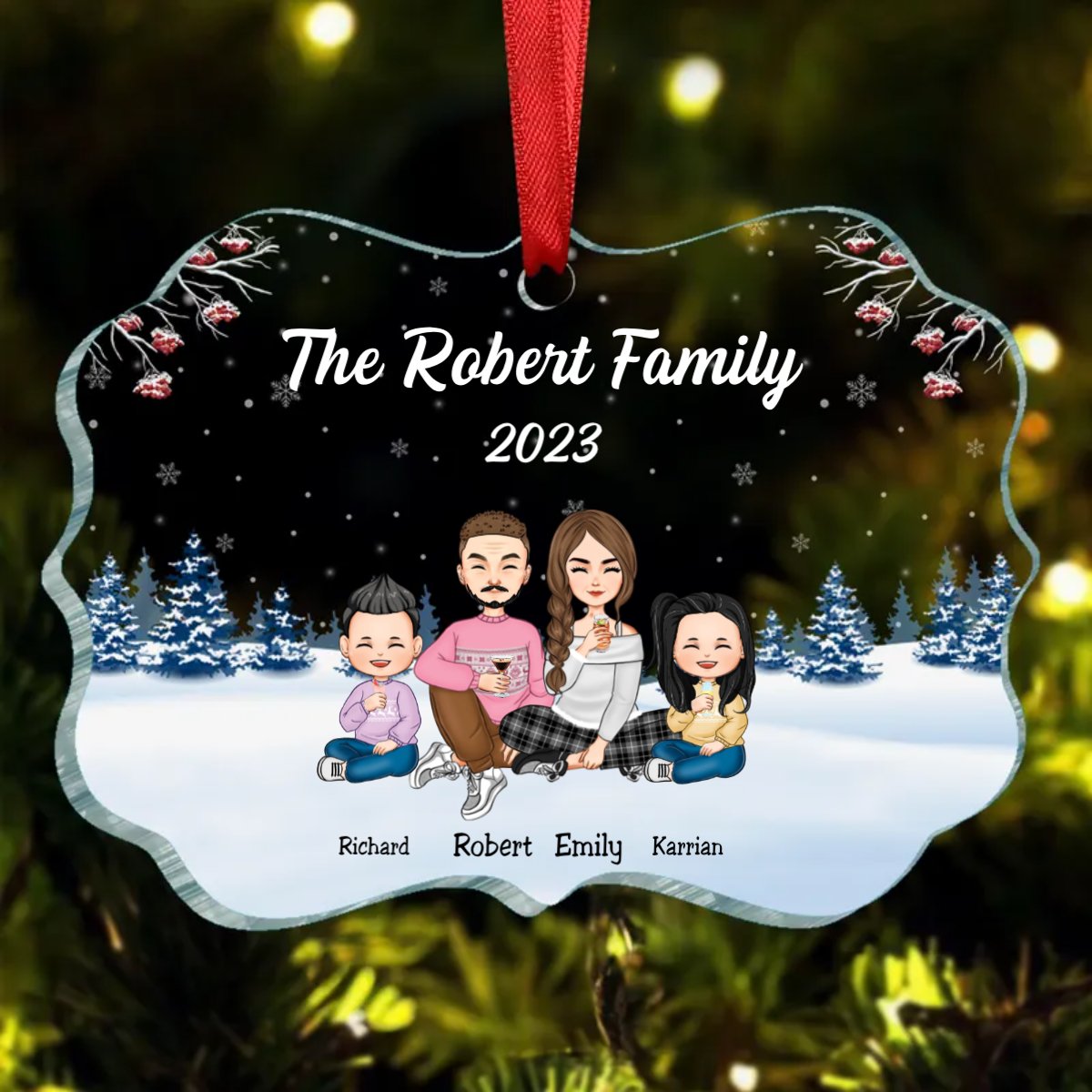 Family - Family Is Forever - Personalized Ornament (TC) - Makezbright Gifts