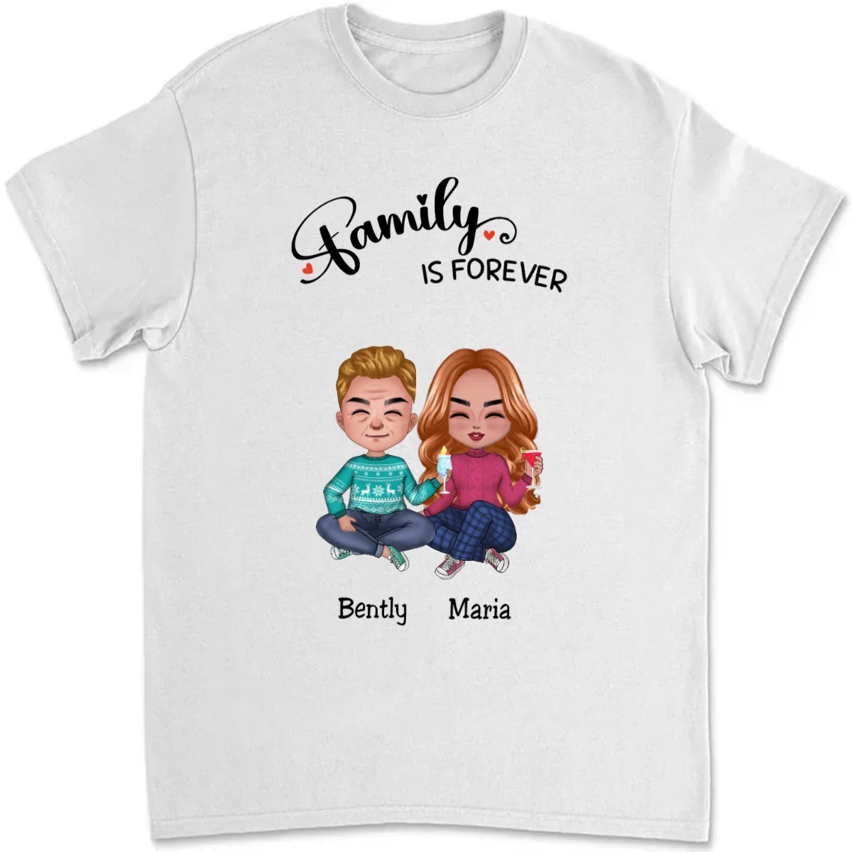 Family - Family Is Forever - Personalized T - Shirt (TB) - Makezbright Gifts