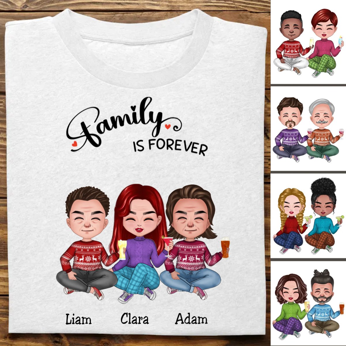 Family - Family Is Forever - Personalized T - Shirt (TB) - Makezbright Gifts