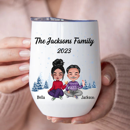 Family - Family Is Forever - Personalized Wine Tumbler - Makezbright Gifts