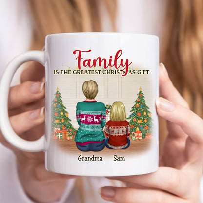 Family - Family Is The Greatest Christmas Gift - Personalized Mug (I) - Makezbright Gifts