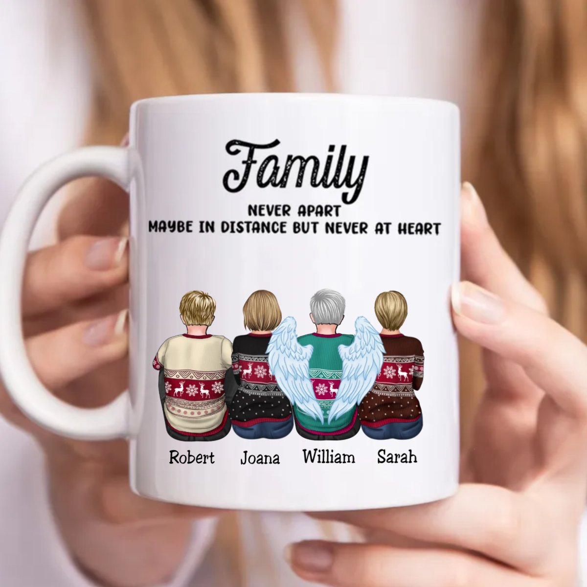 Family - Family Never Apart Maybe In Distance But Never At Heart - Personalized Mug (LL) - Makezbright Gifts