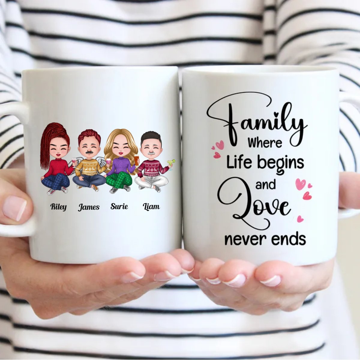 Family - Family Where Life Begins And Love Never Ends - Personalized Mug (SA) - Makezbright Gifts