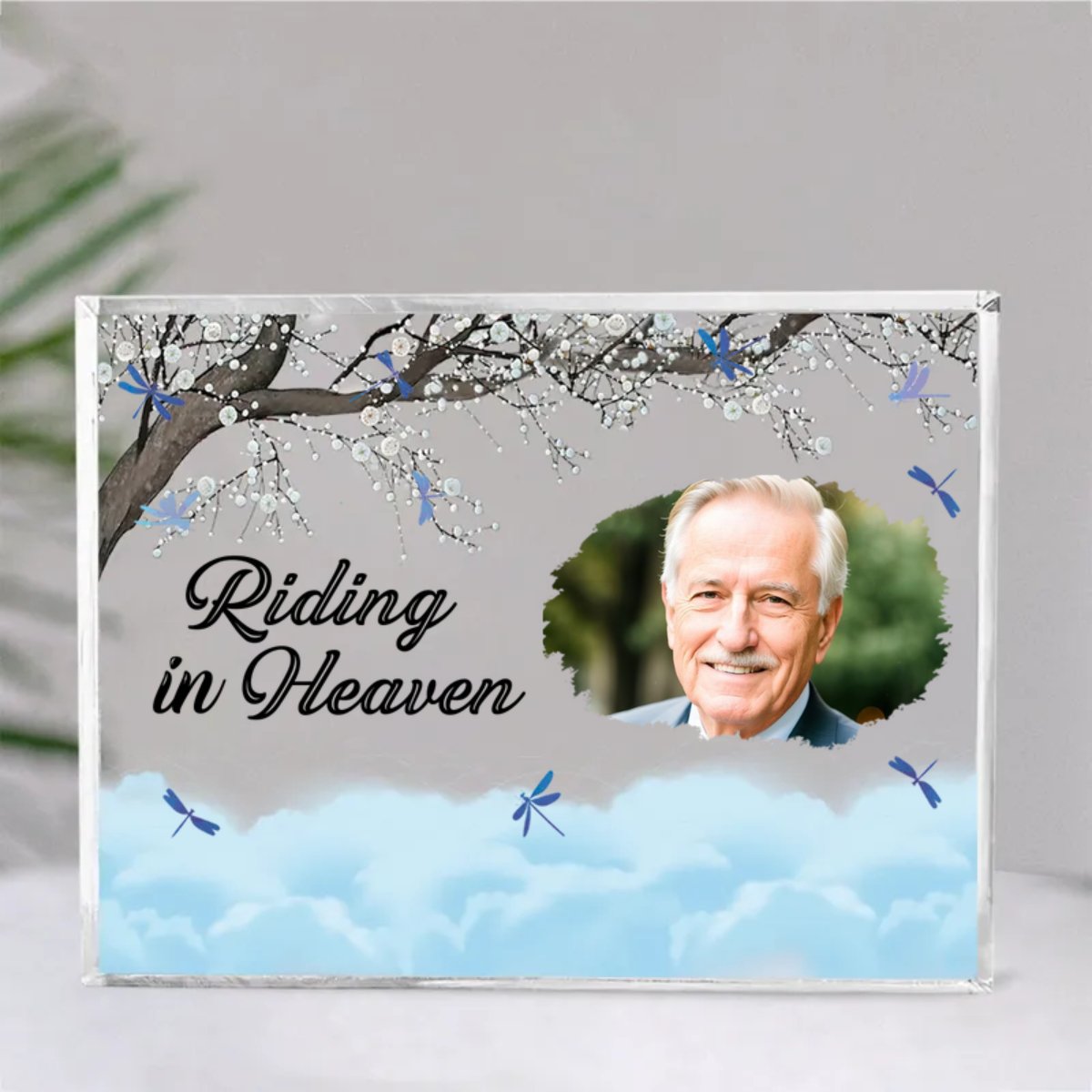 Family - Fishing In Heaven - Personalized Acrylic Plaque (HJ) - Makezbright Gifts