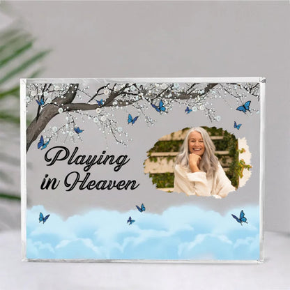 Family - Fishing In Heaven - Personalized Acrylic Plaque (HJ) - Makezbright Gifts