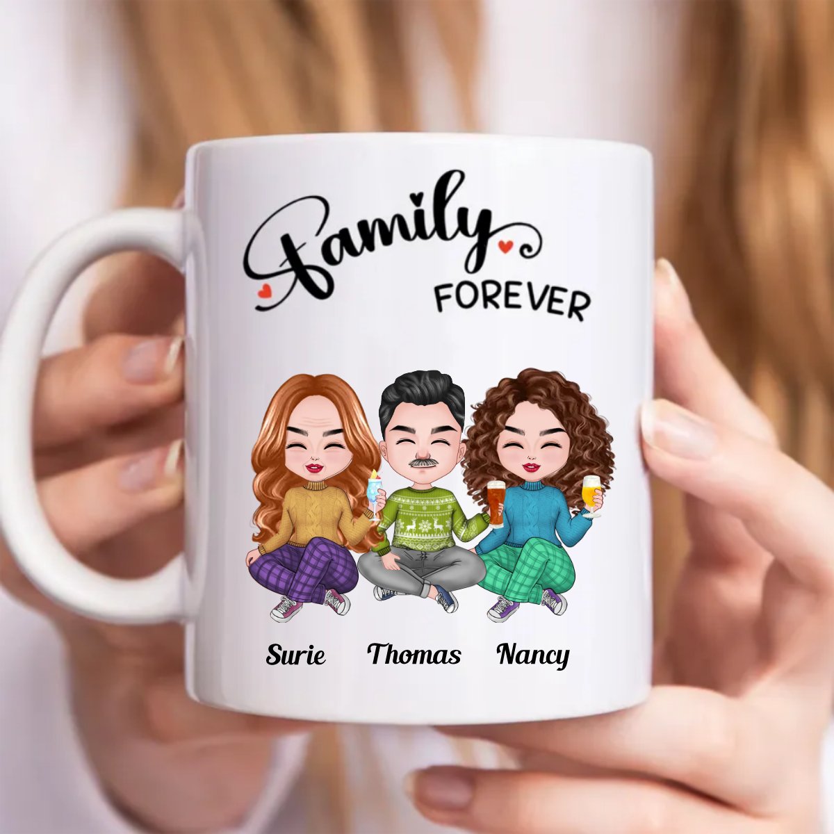 Family Forever - Personalized Mug (SA) - Makezbright Gifts