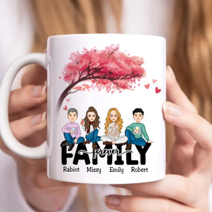 Family Forever - Personalized Mug (TC) - Makezbright Gifts