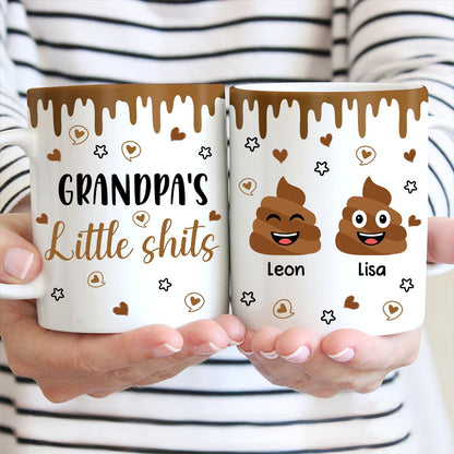 Family - Gift for Grandpa Little Shit - Personalized Mug (TB) - Makezbright Gifts