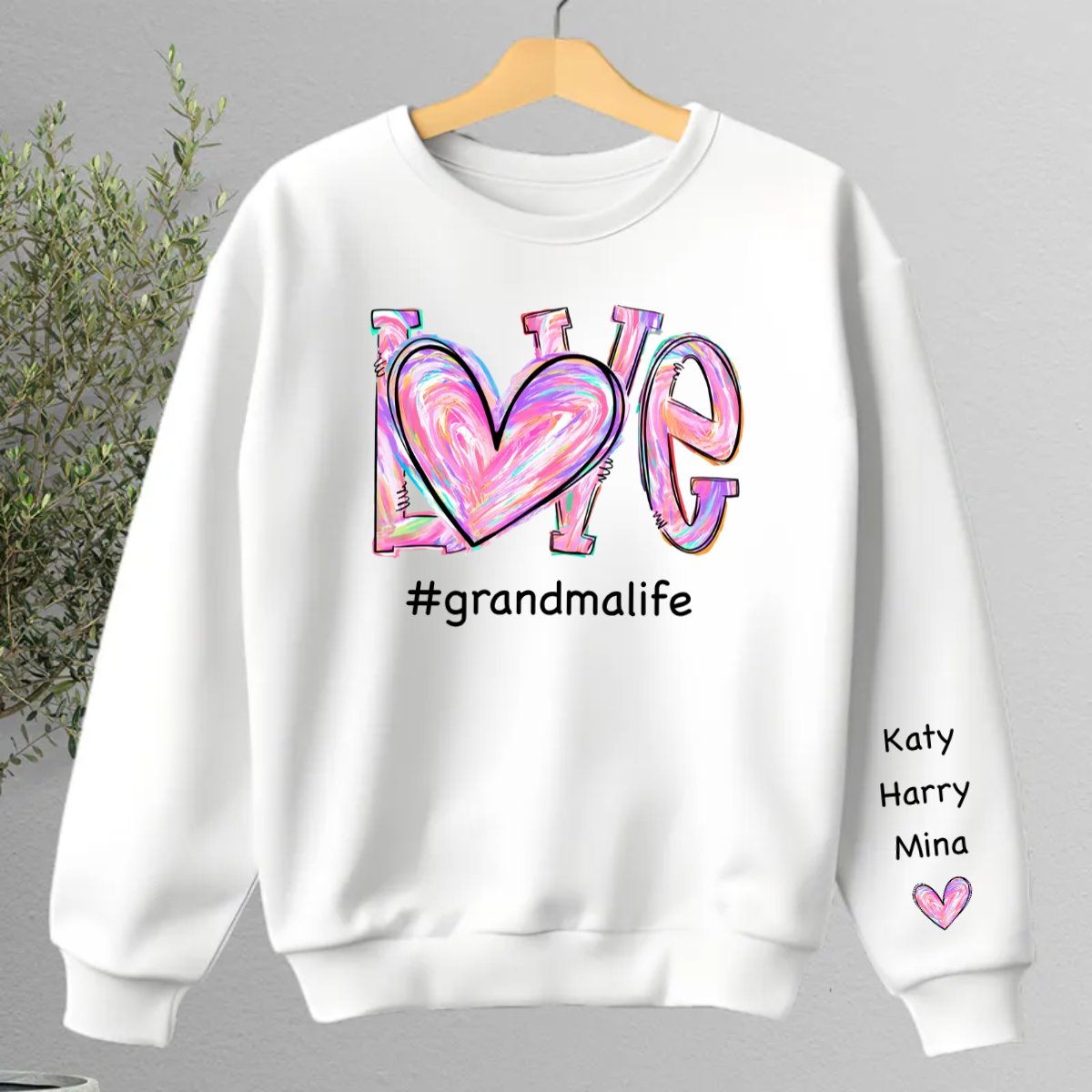 Family - Grandma Life Love Sweater - Personalized Sweater - Makezbright Gifts