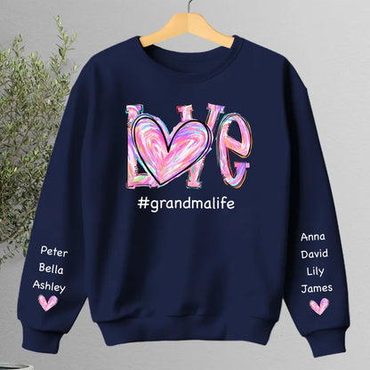 Family - Grandma Life Love Sweater - Personalized Sweater - Makezbright Gifts