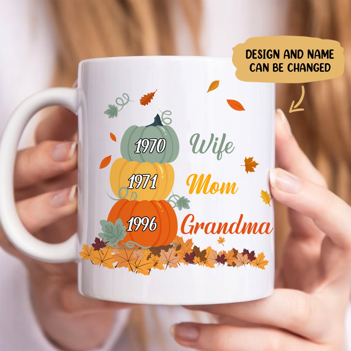 Family - Grandma Pumpkins - Personalized Mug - Makezbright Gifts