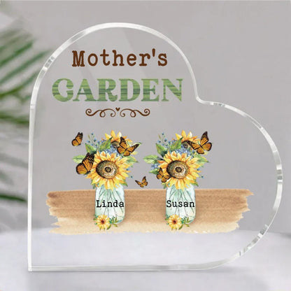 Family - Grandma's Garden - Personalized Acrylic Plaque - Makezbright Gifts