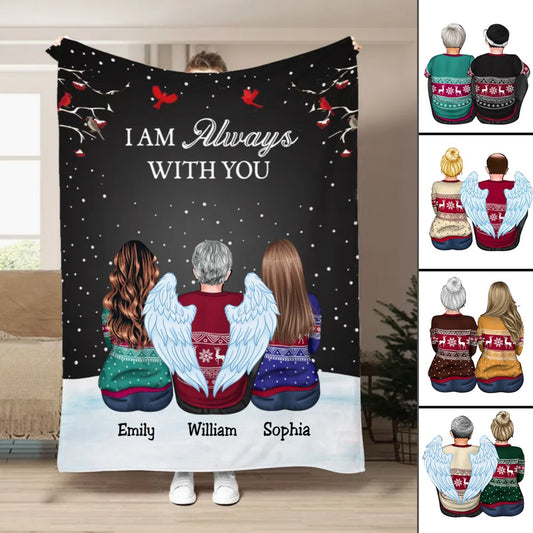 Family - I Am Always With You - Personalized Blanket - Makezbright Gifts