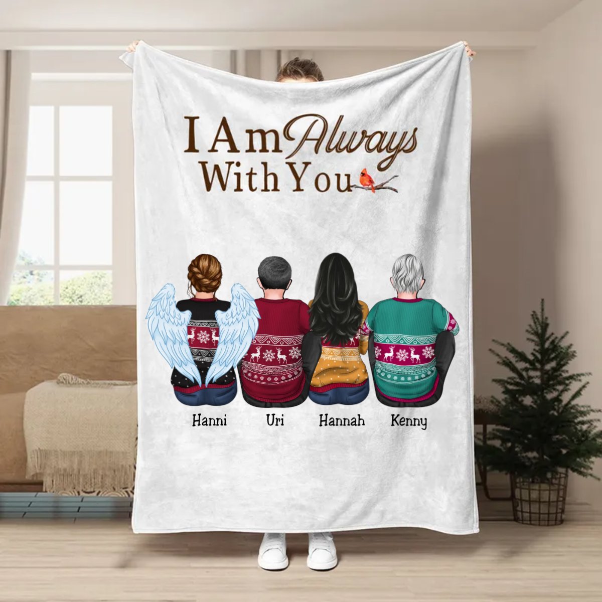 Family - I Am Always With You - Personalized Blanket (AA) - Makezbright Gifts