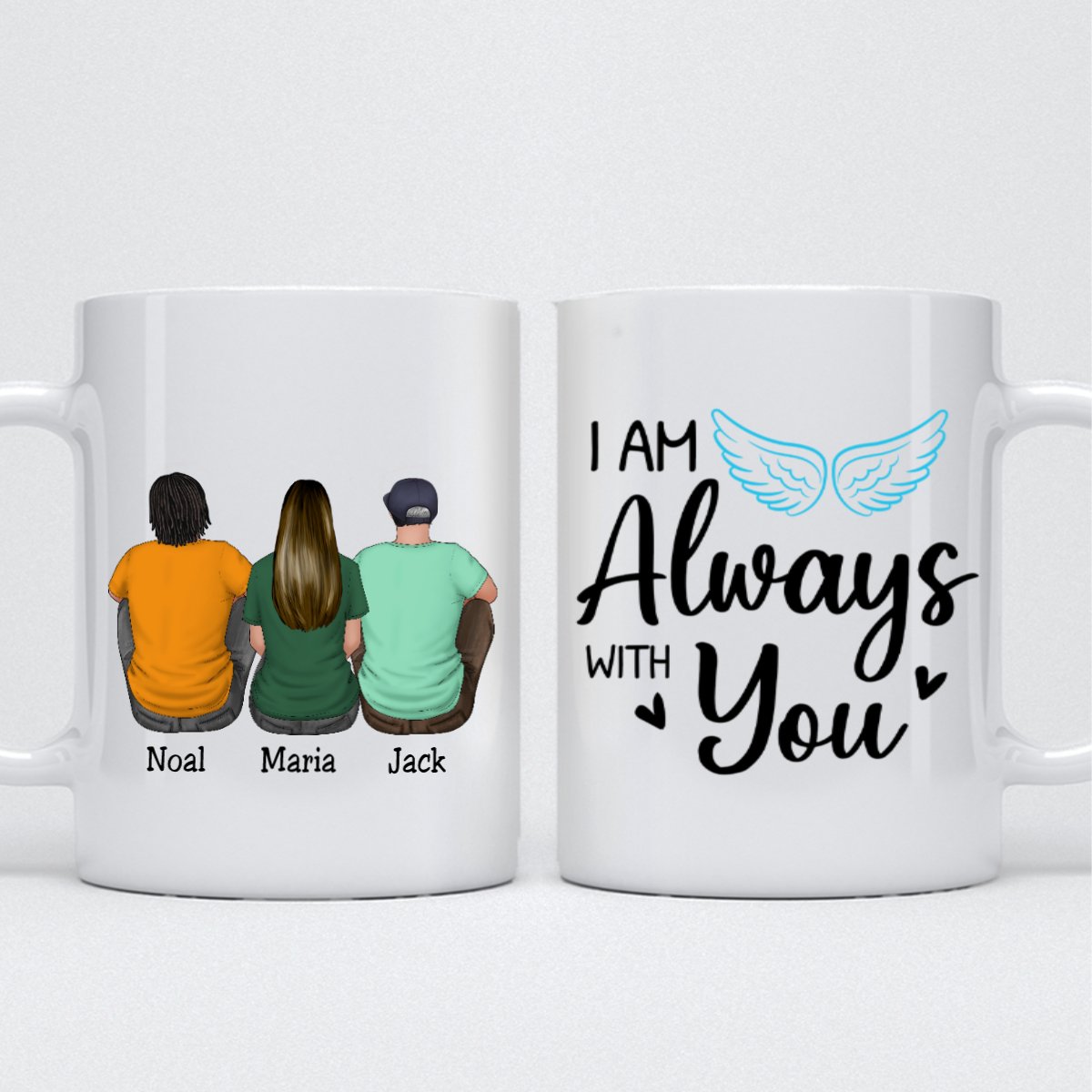 Family - I Am Always With You - Personalized Mug (Ver1) - Makezbright Gifts