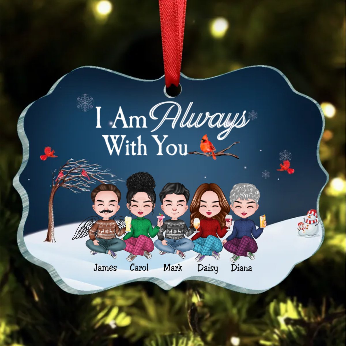 Family - I Am Always With You - Personalized Ornament - Makezbright Gifts