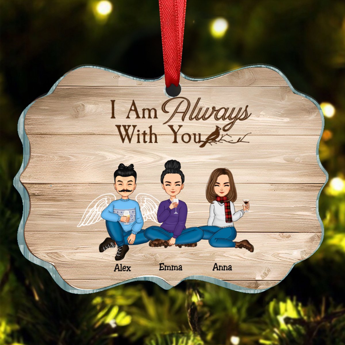 Family - I Am Always With You - Personalized Ornament - Makezbright Gifts