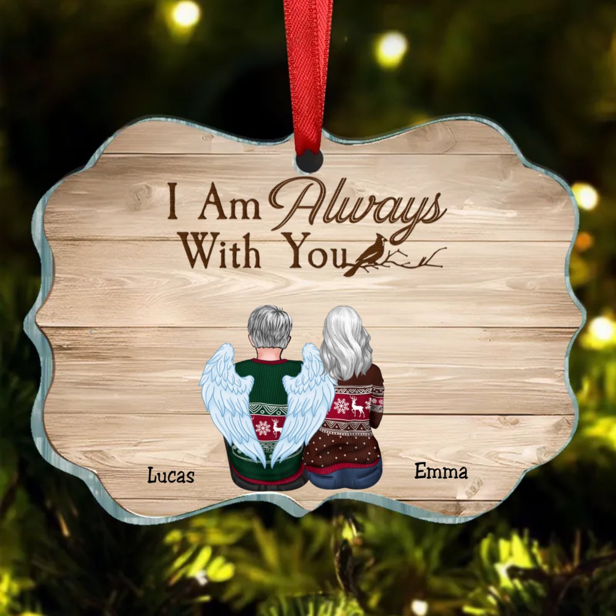 Family - I Am Always With You - Personalized Ornament - Makezbright Gifts