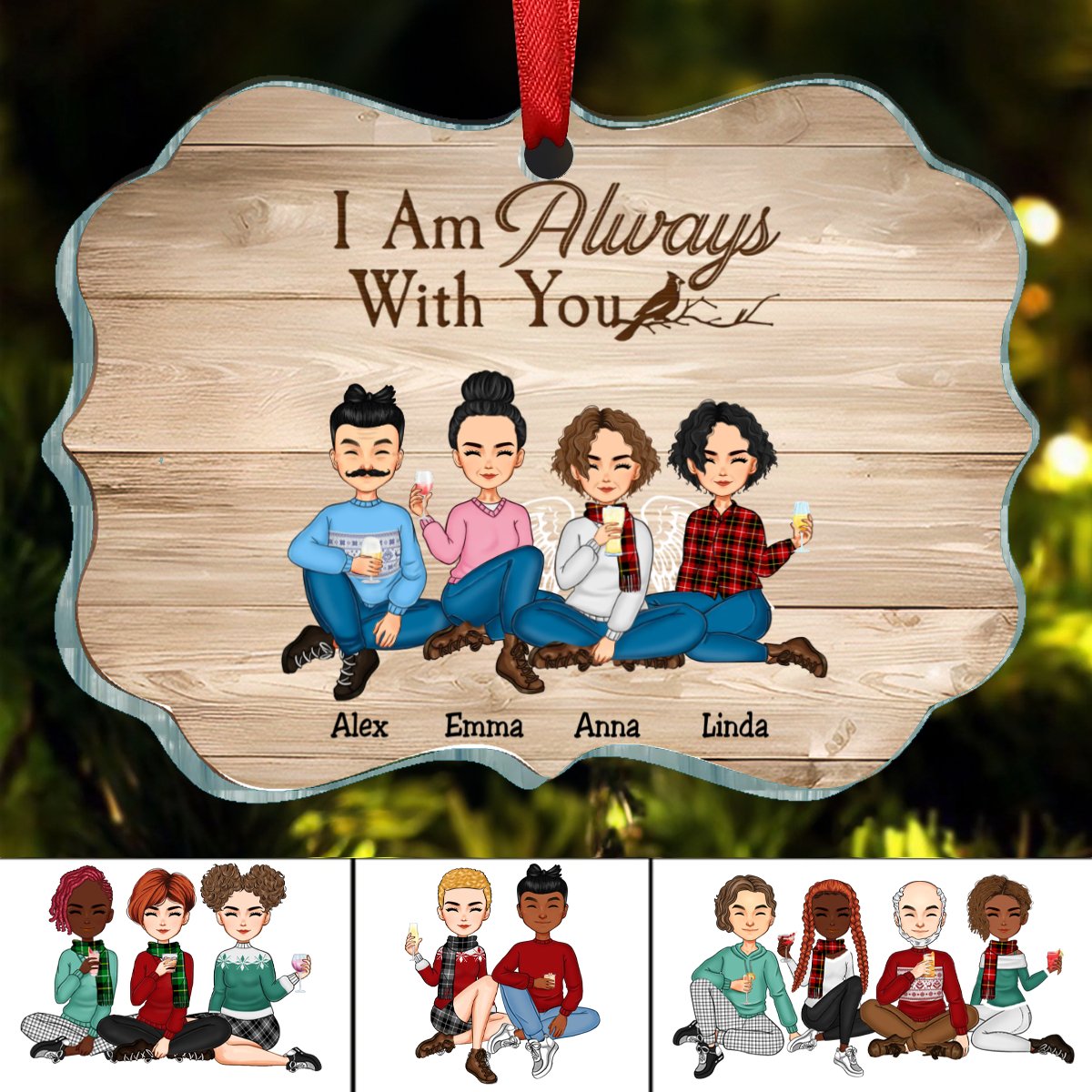 Family - I Am Always With You - Personalized Ornament - Makezbright Gifts