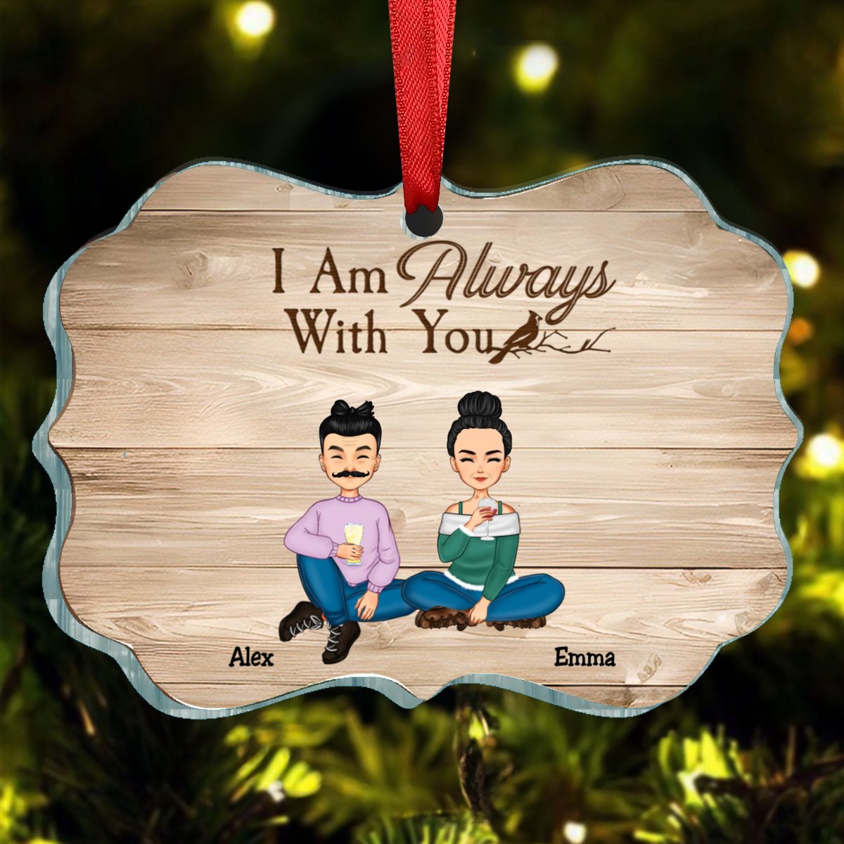 Family - I Am Always With You - Personalized Ornament - Makezbright Gifts