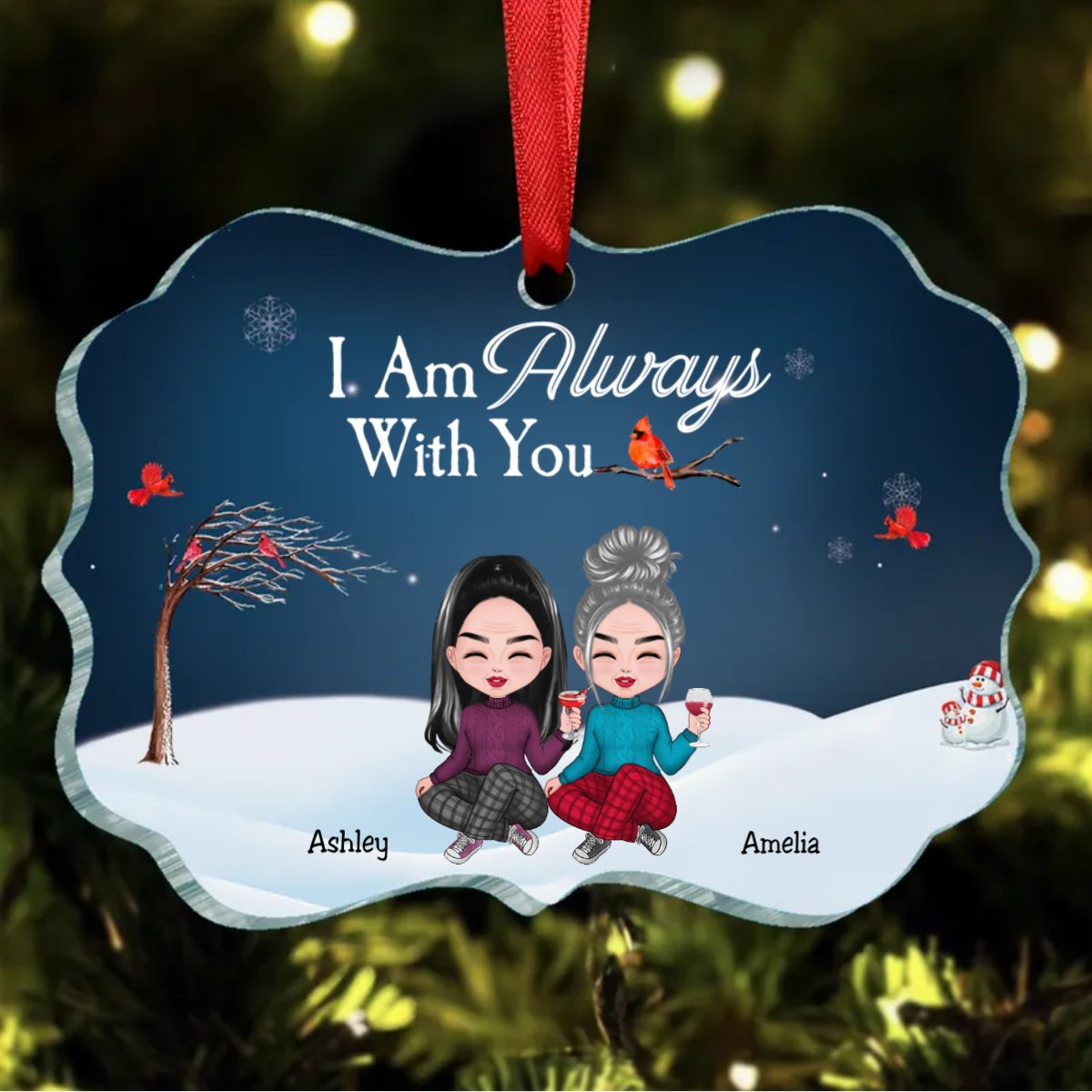 Family - I Am Always With You - Personalized Ornament - Makezbright Gifts