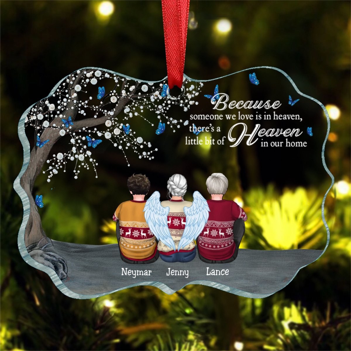 Family - I Am Always With You - Personalized Transparent Ornament - Makezbright Gifts