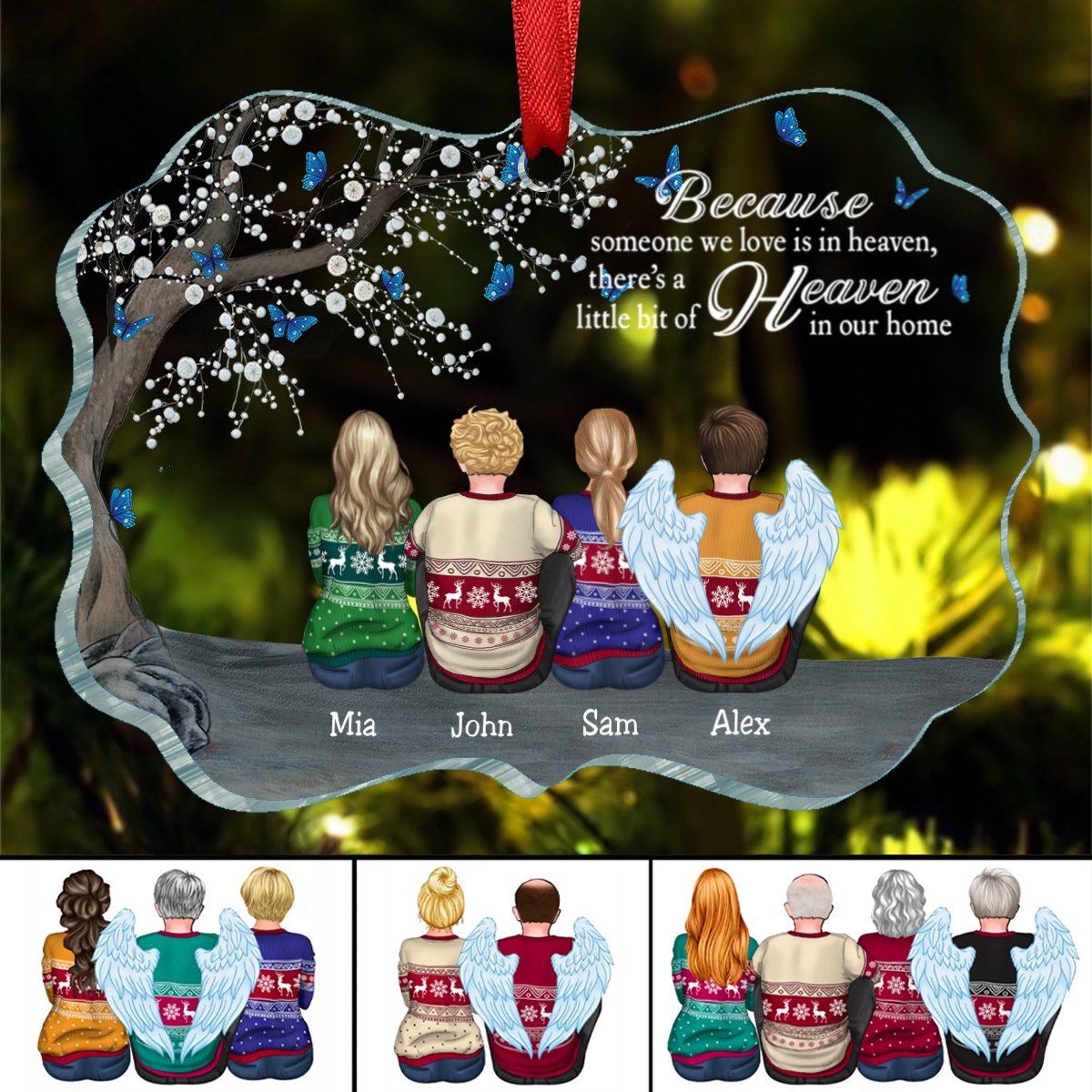 Family - I Am Always With You - Personalized Transparent Ornament - Makezbright Gifts