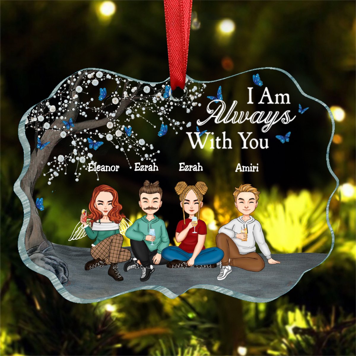 Family - I Am Always With You - Personalized Transparent Ornament (NV) - Makezbright Gifts