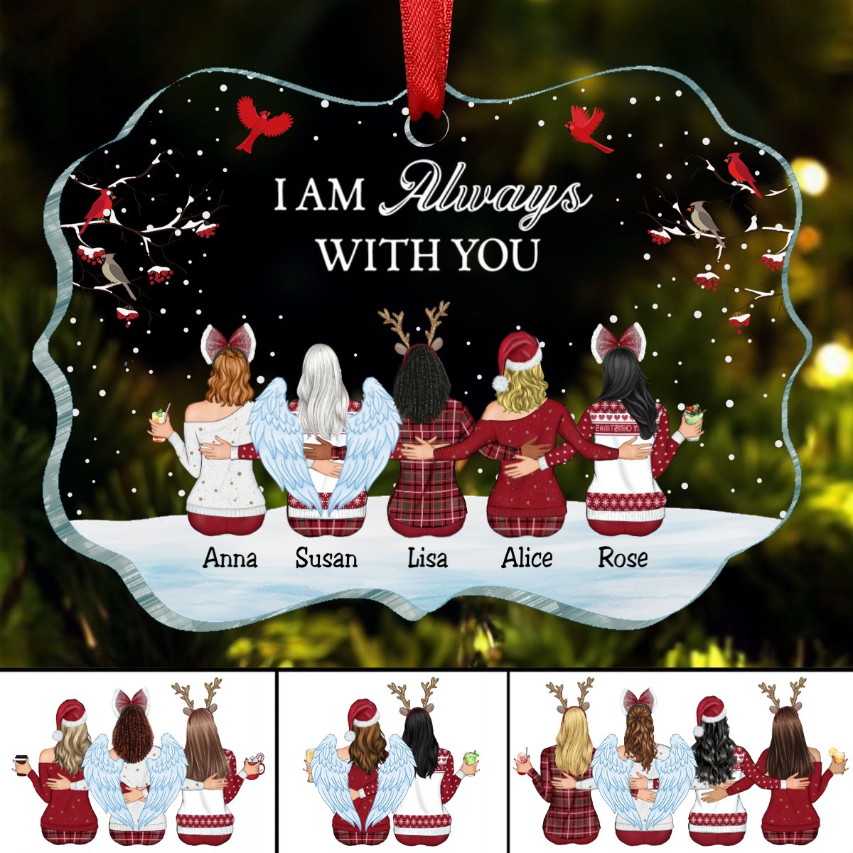 Family - I Am Always With You - Personalized Transparent Ornament (QH) - Makezbright Gifts