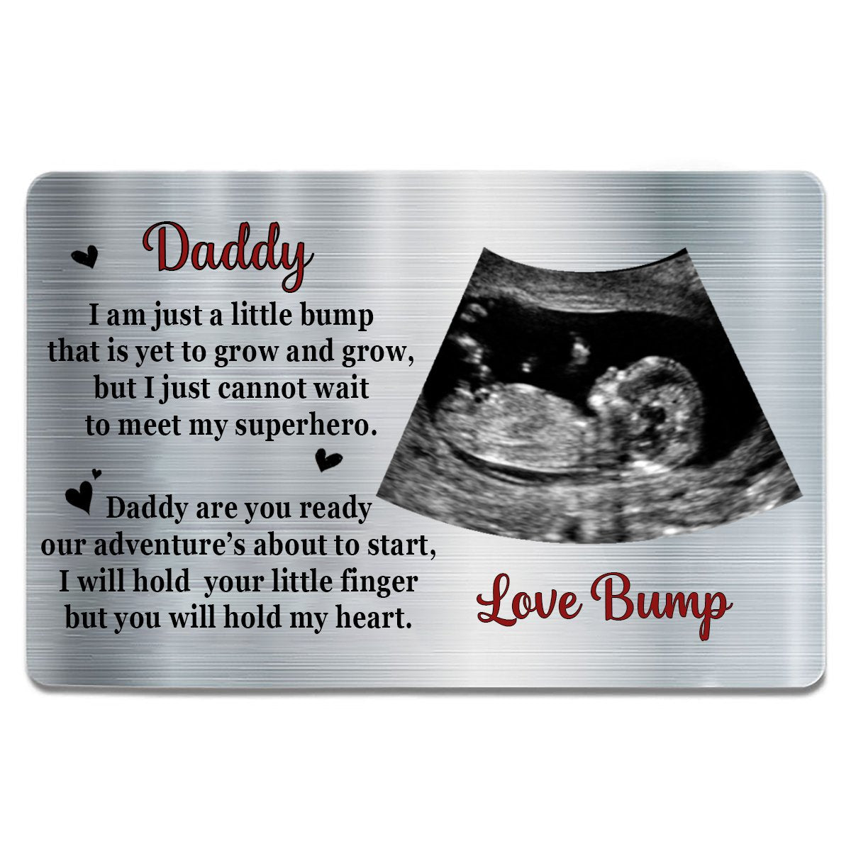 Family - I Am Just A Little Bump - Personalized Custom Aluminum Wallet Card - Makezbright Gifts